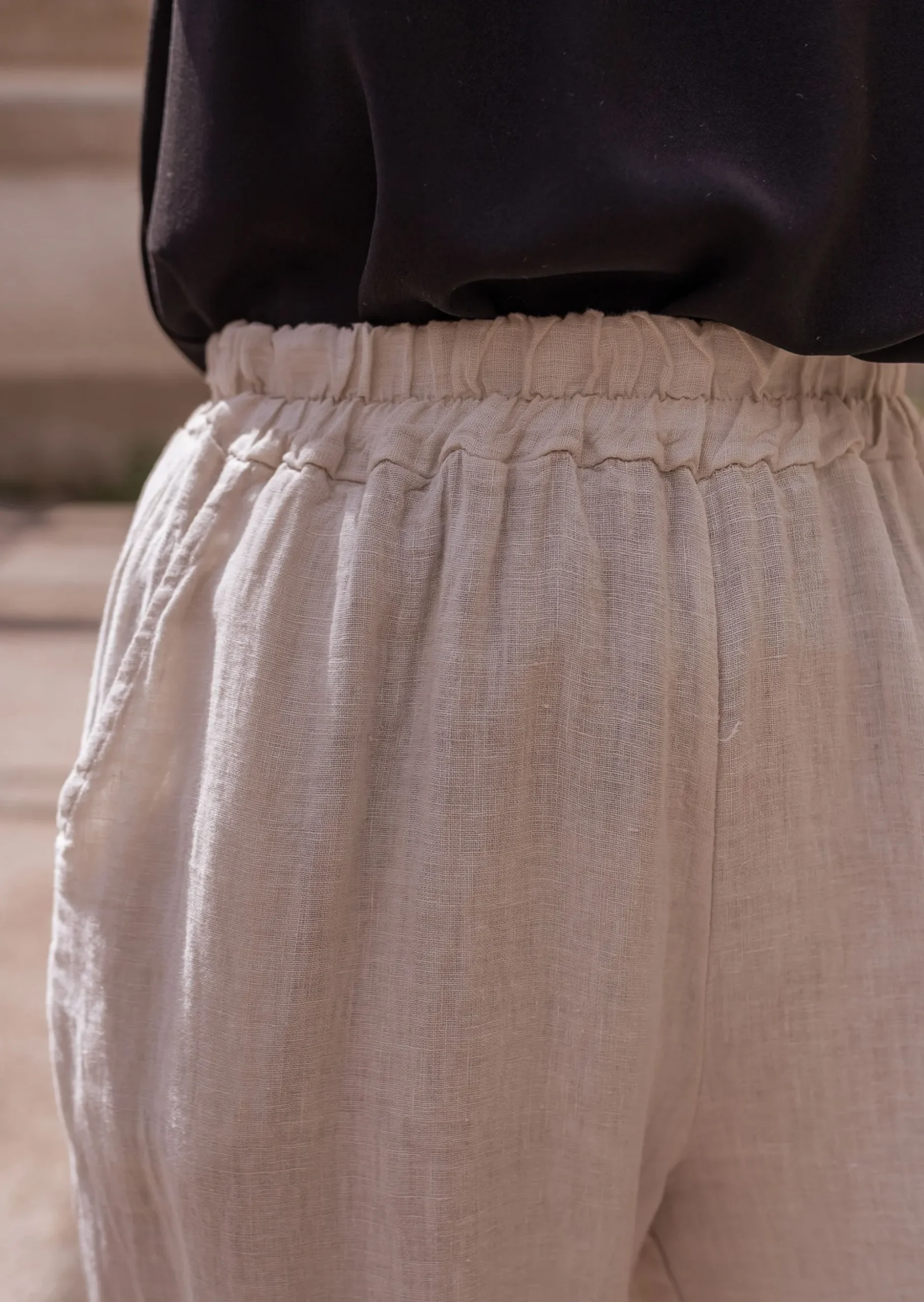 Store Pantalon Beige - Tim - Matière Lin - Long & FluideEasy Clothes Femme Pantalons