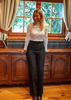 Store Pantalon Benjamin - Noir - Taille HauteEasy Clothes Femme Pantalons