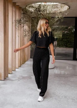 Cheap Pantalon Betsou noir brodé - CREATION | Pantalon brodé ample | Prêt-à-porter en ligne | Easy Clothes Femme Pantalons