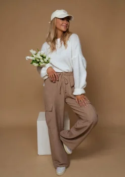 Sale Pantalon Cargo Chocolat | Anca | Ample & ConfortableEasy Clothes Femme Pantalons