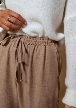 Sale Pantalon Cargo Chocolat | Anca | Ample & ConfortableEasy Clothes Femme Pantalons