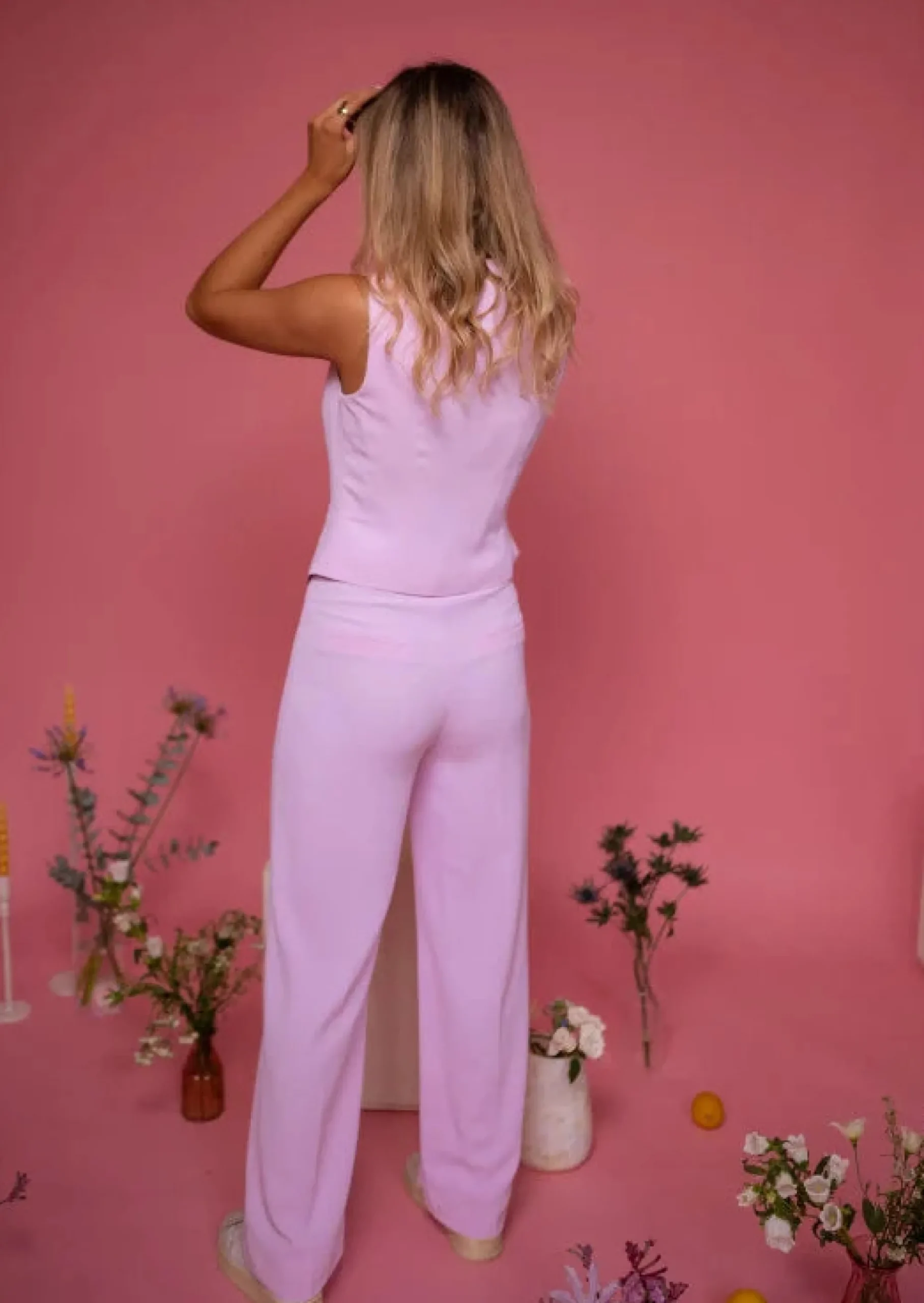 Fashion Pantalon Costume Rose | Myriam | Vêtements FemmeEasy Clothes Femme Pantalons