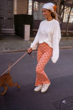 Outlet Pantalon Curtis - orange à motifsEasy Clothes Femme Pantalons