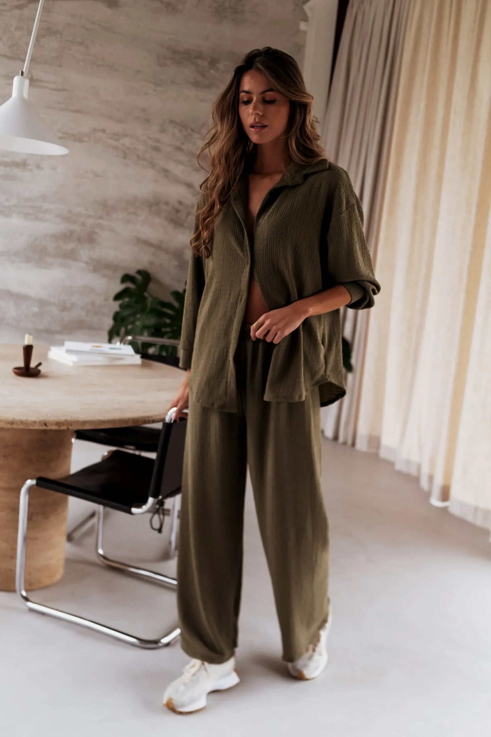 Outlet Pantalon Dallas - kakiEasy Clothes Femme Pantalons