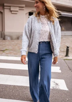 Best Pantalon Delphine - Bleu Jeans - Taille Haute - Coupe DroiteEasy Clothes Femme Pantalons