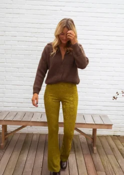 New Pantalon Endry - Couleur Olive - À MotifsEasy Clothes Femme Pantalons