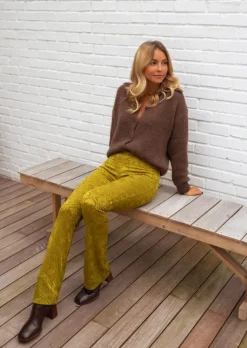 New Pantalon Endry - Couleur Olive - À MotifsEasy Clothes Femme Pantalons