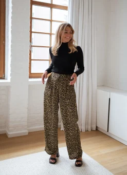 New Pantalon Enouk - léopard vertEasy Clothes Femme Pantalons