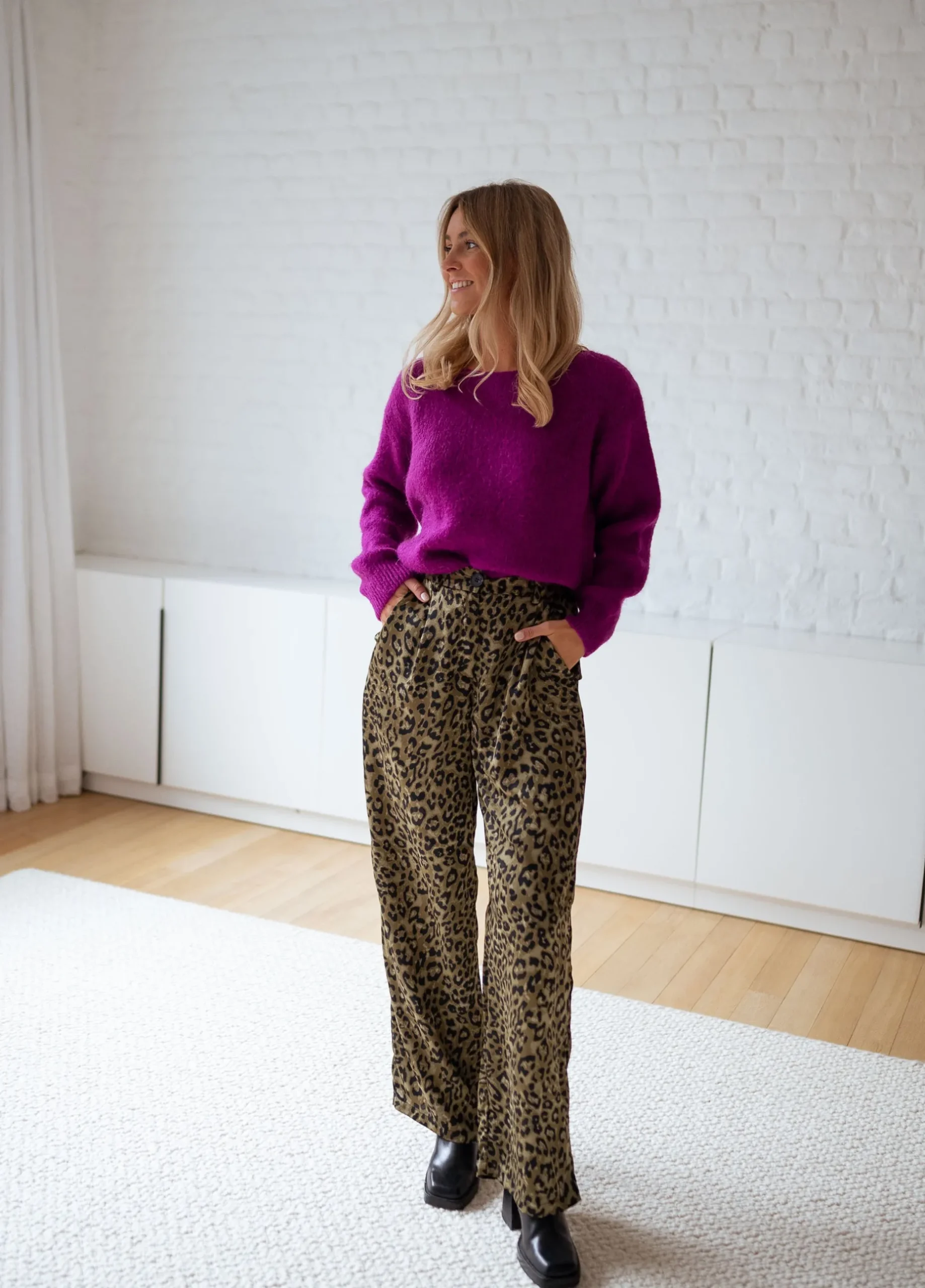 New Pantalon Enouk - léopard vertEasy Clothes Femme Pantalons