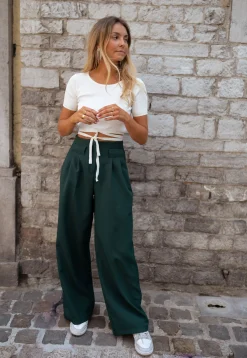 Online Pantalon Kalie - vert foncéEasy Clothes Femme Pantalons