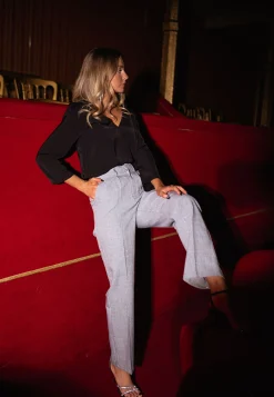 Hot Pantalon Loan - gris à strassEasy Clothes Femme Pantalons