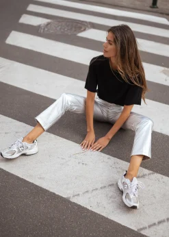 Online Pantalon Lotti - argentéEasy Clothes Femme Pantalons