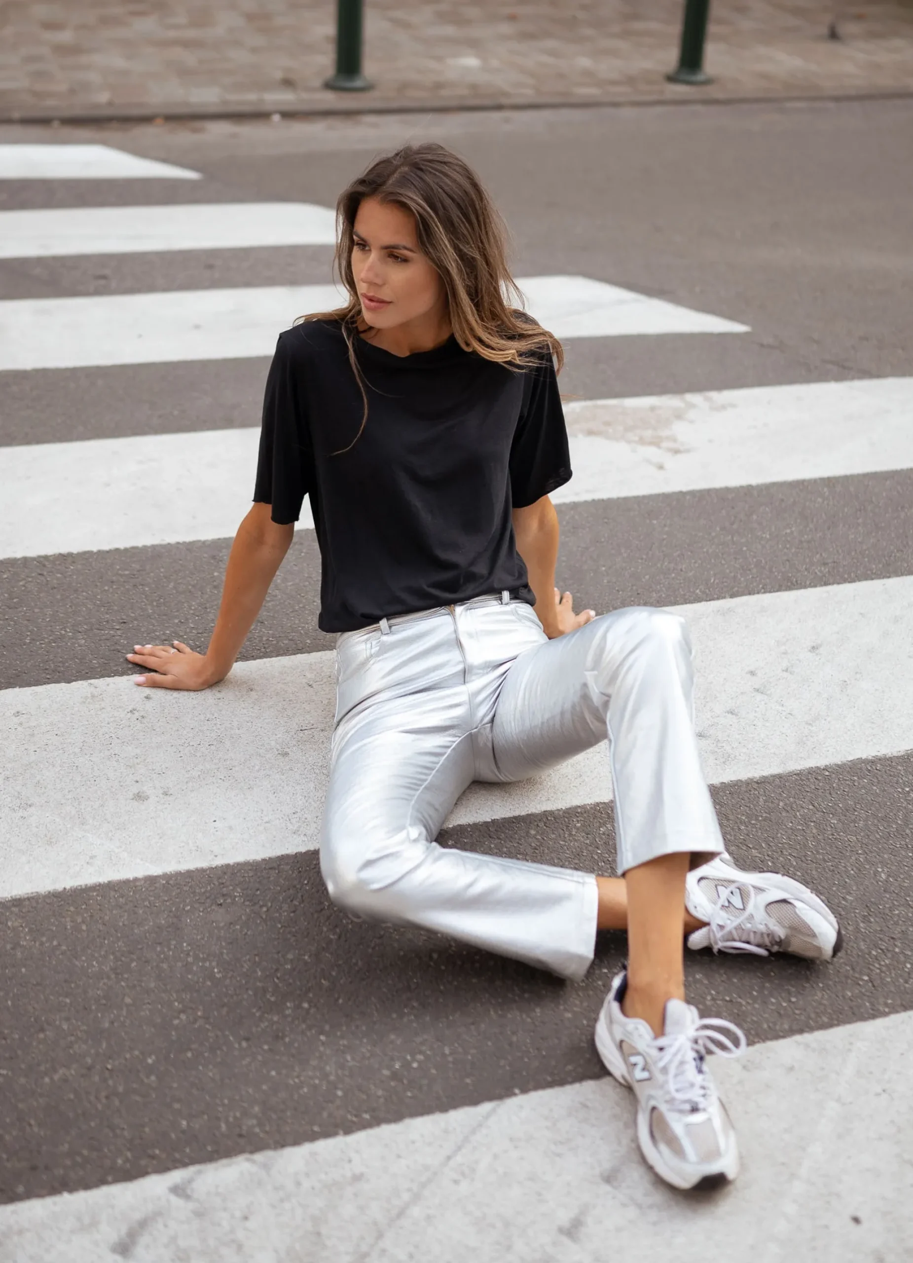 Online Pantalon Lotti - argentéEasy Clothes Femme Pantalons