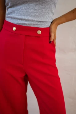 Outlet Pantalon Maona - Rouge - Ensemble TailleurEasy Clothes Femme Pantalons