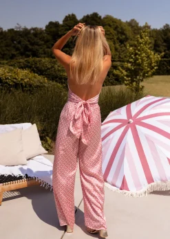 Online Pantalon Meria rose à motifs | Pantalon large coloré | Prêt-à-porter en ligne | Easy Clothes Femme Pantalons