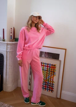 Discount Pantalon Oscar - rose en veloursEasy Clothes Femme Pantalons