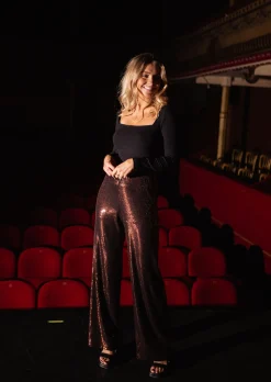 Clearance Pantalon Otta à sequins - ChocolatEasy Clothes Femme Pantalons