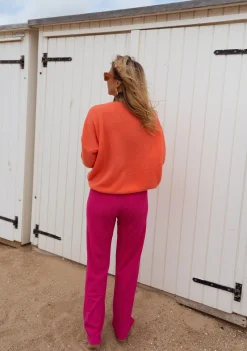 Shop Pantalon Philo - rose en crochetEasy Clothes Femme Pantalons