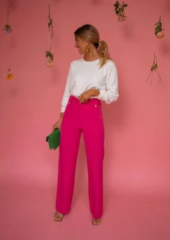 Cheap Pantalon Rose Élégant | Soléa | Vêtements FemmeEasy Clothes Femme Pantalons