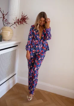 Flash Sale Pantalon Roxane - mauve à motifsEasy Clothes Femme Pantalons