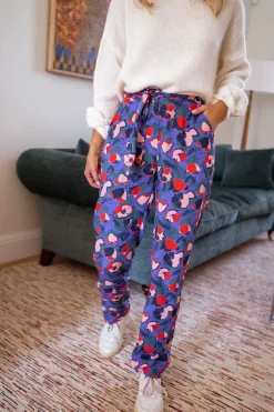 Flash Sale Pantalon Roxane - mauve à motifsEasy Clothes Femme Pantalons