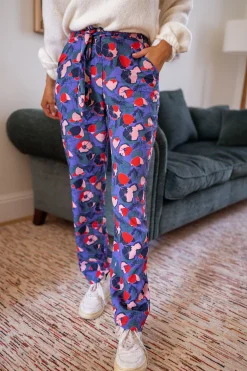 Flash Sale Pantalon Roxane - mauve à motifsEasy Clothes Femme Pantalons