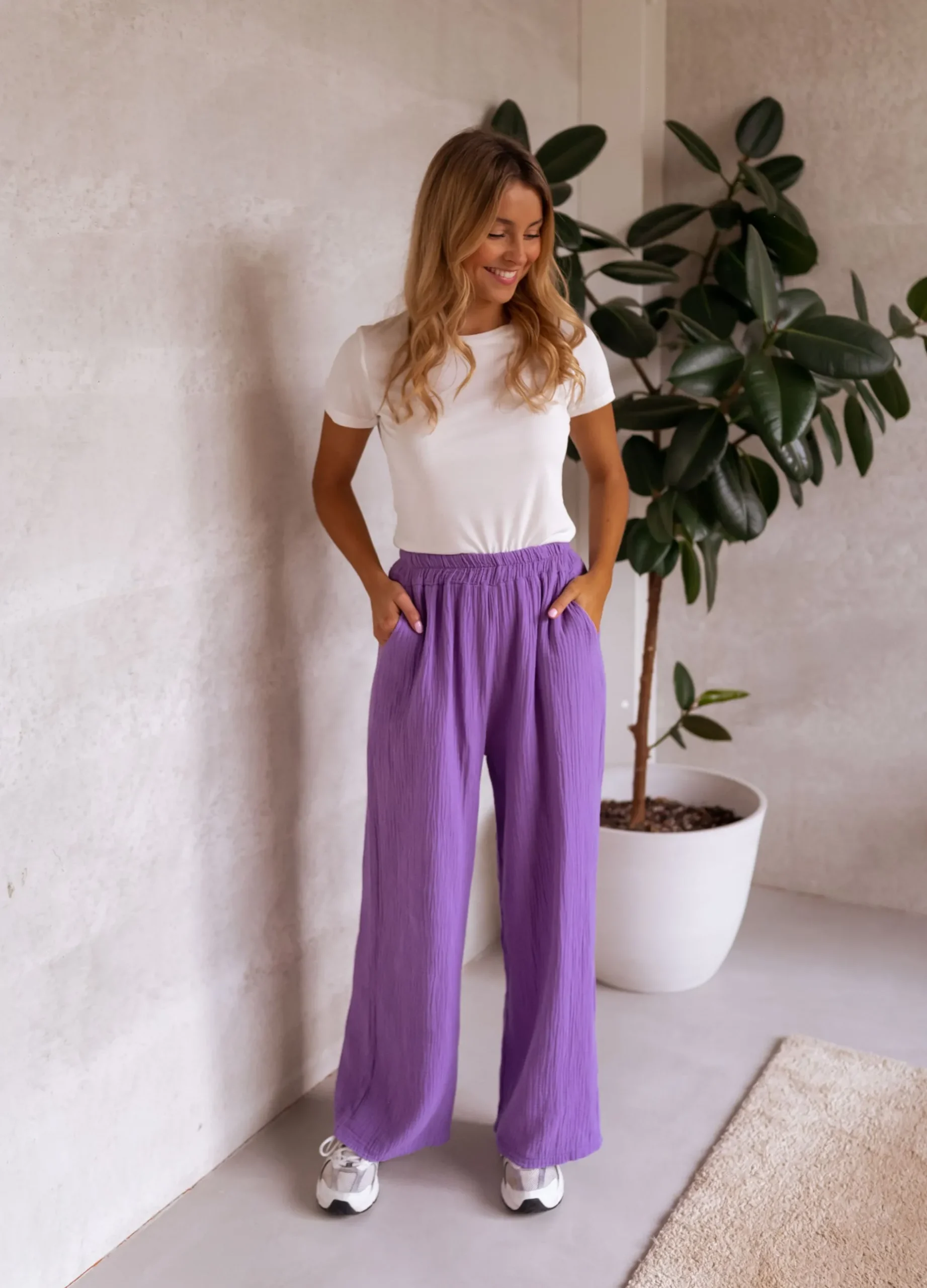 Cheap Pantalon Sacha - mauveEasy Clothes Femme Pantalons