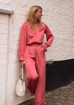 Discount Pantalon Tristan - Vieux Rose - Fluide - Effet SoieEasy Clothes Femme Pantalons