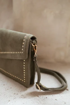 Clearance Pochette Jiani - kaki en cuirEasy Clothes Sacs & Pochettes