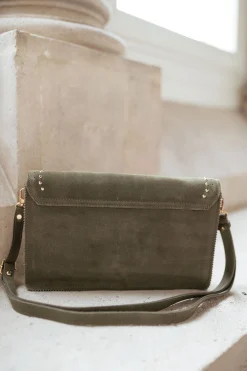 Clearance Pochette Jiani - kaki en cuirEasy Clothes Sacs & Pochettes