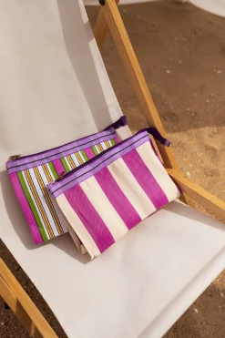 Fashion Pochette Taylor à lignes rose | Pochette lignée | Prêt-à-porter en ligne | Easy Clothes Sacs & Pochettes