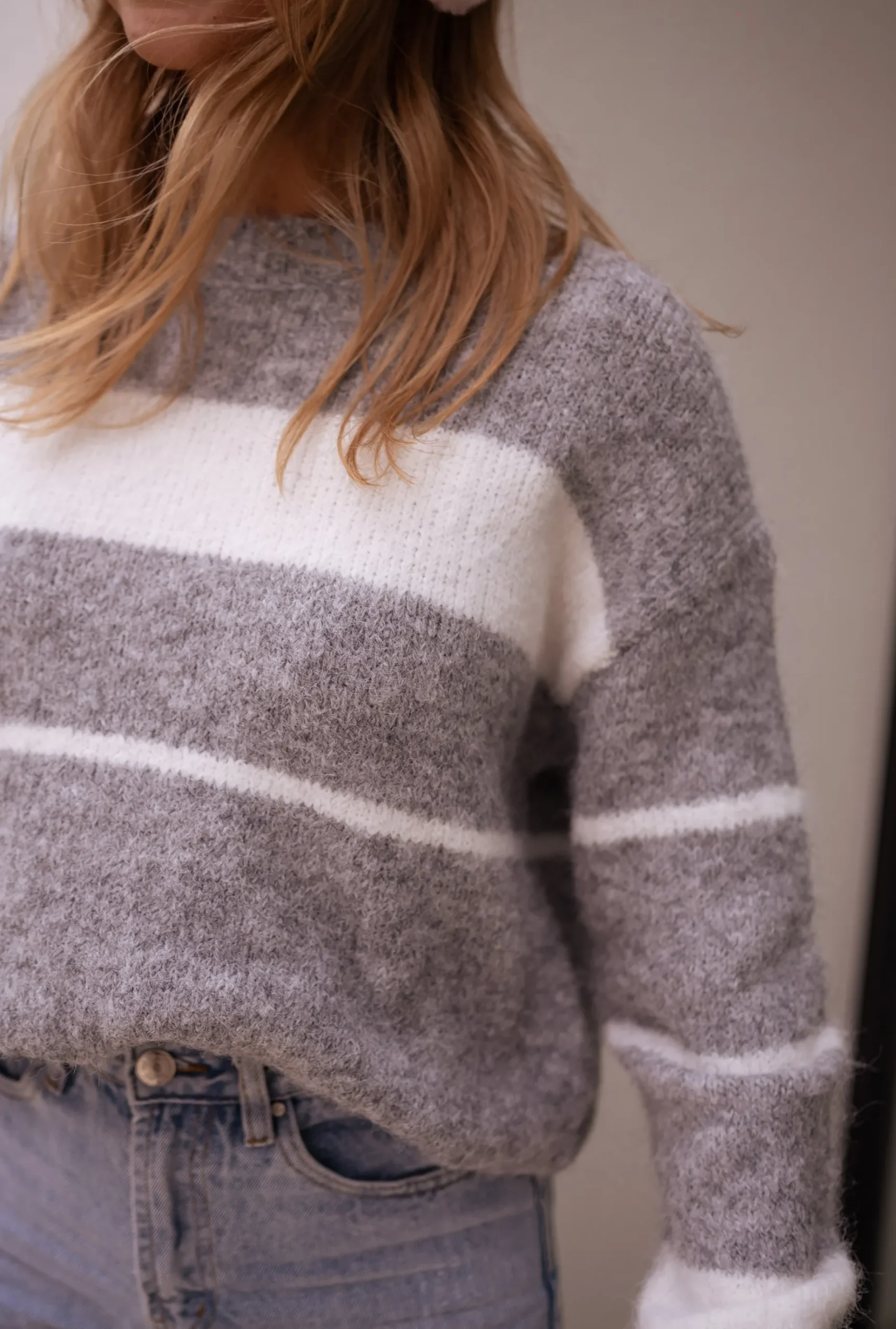 Cheap Pull - Joe - gris à lignesEasy Clothes Femme Pulls & Gilets