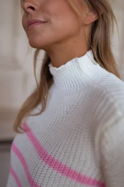 Store Pull Abba - écru et roseEasy Clothes Femme Pulls & Gilets