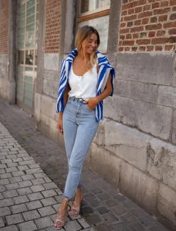 Flash Sale Pull Amine - bleu zébréEasy Clothes Femme Pulls & Gilets