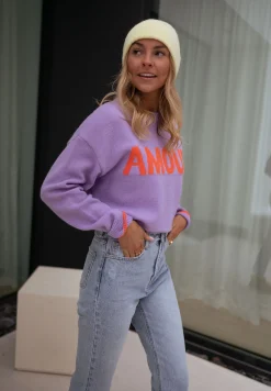 Fashion Pull Amoura - mauveEasy Clothes Femme Pulls & Gilets