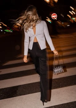 Fashion Pull Andrew - Argenté - Dos OuvertEasy Clothes Femme Pulls & Gilets