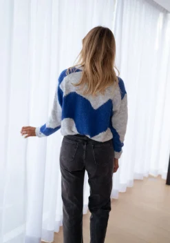 Best Sale Pull Antonin - bleu et grisEasy Clothes Femme Pulls & Gilets