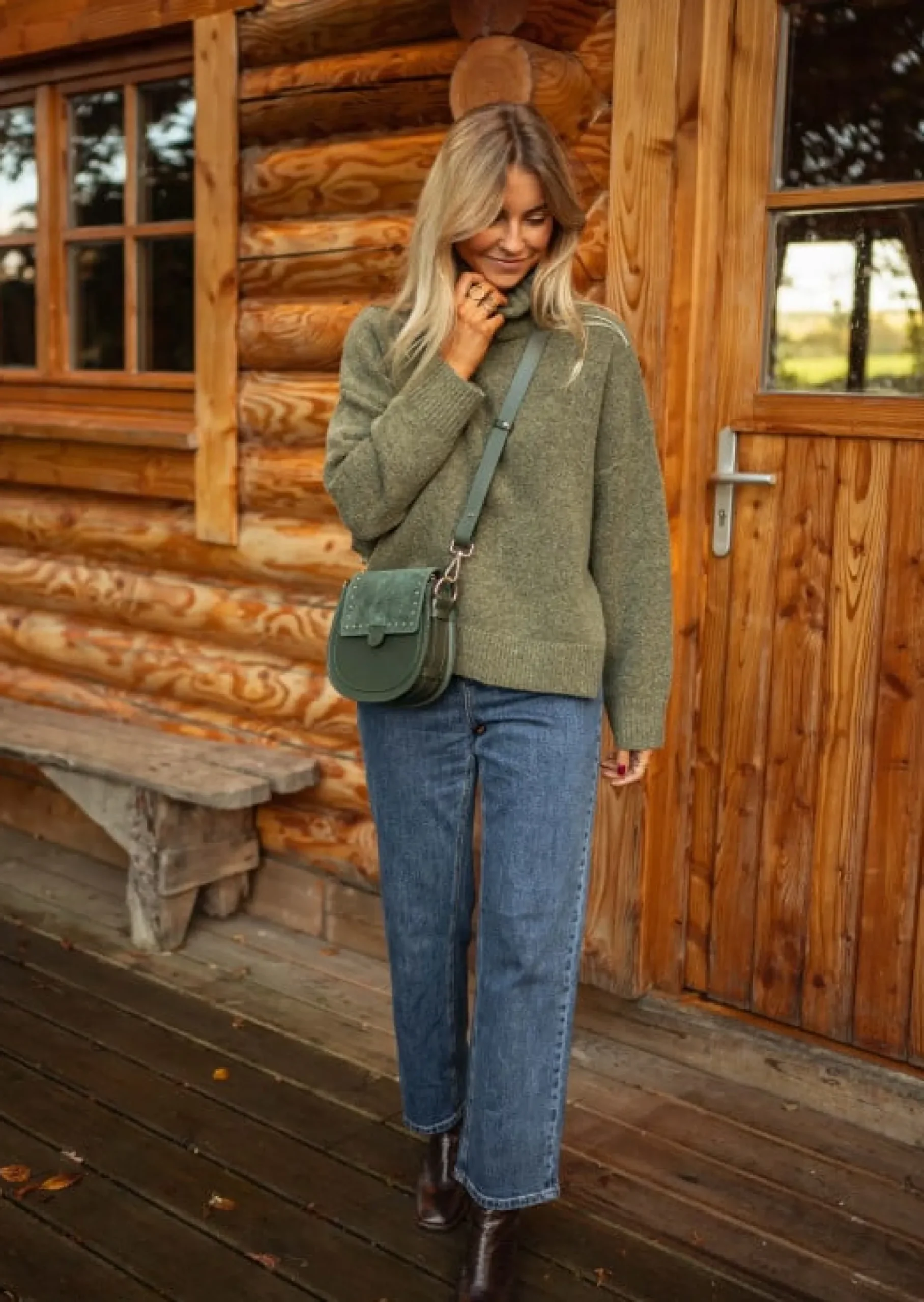 Store Pull Aubin - Kaki - Col Montant - DouxEasy Clothes Femme Pulls & Gilets