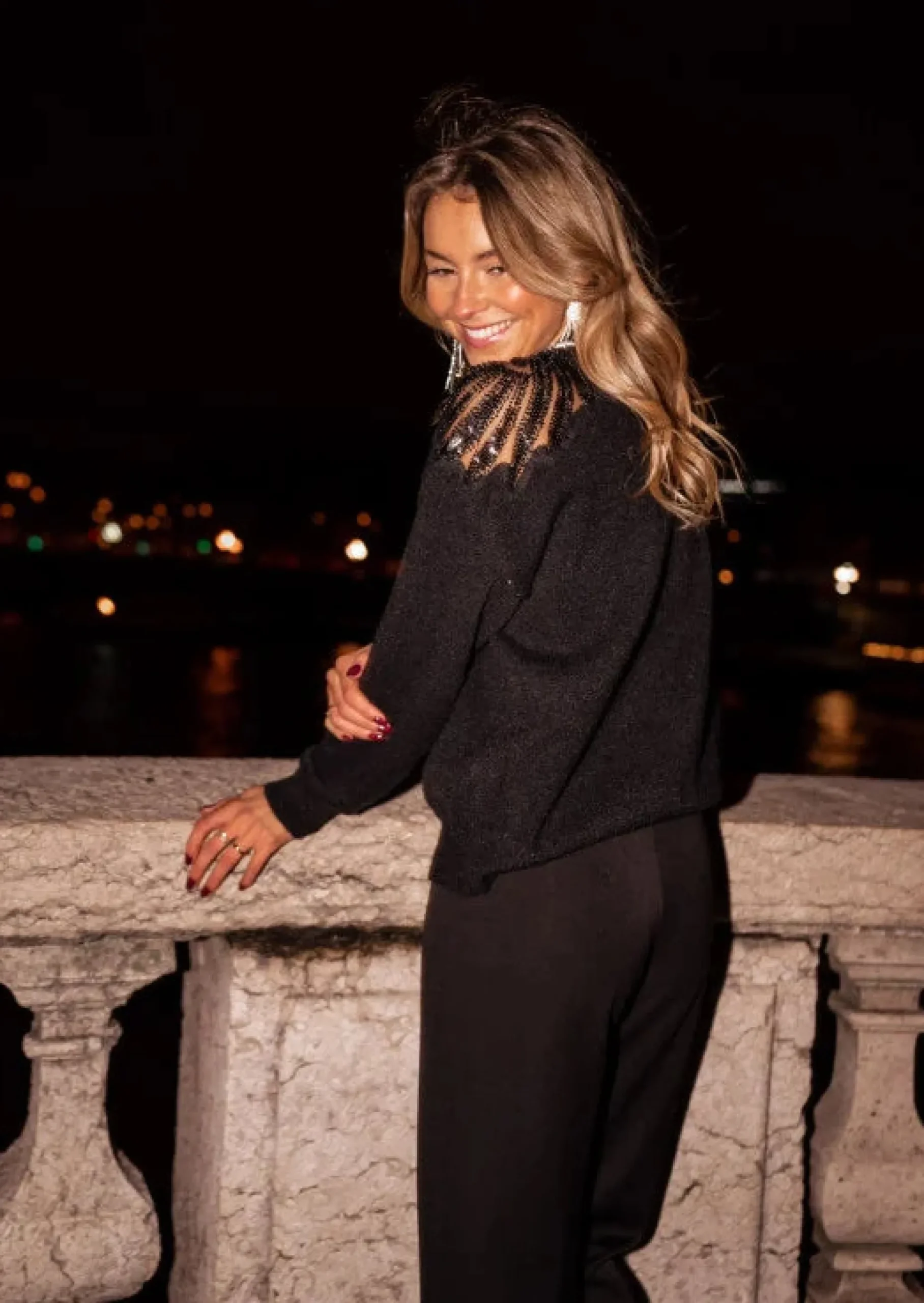 New Pull Ayem - Noir - PaillettesEasy Clothes Femme Pulls & Gilets