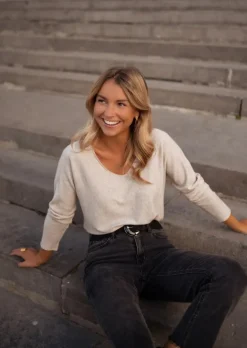 Hot Pull Bouma - Beige - Made In Italy - Taille UniqueEasy Clothes Femme Pulls & Gilets