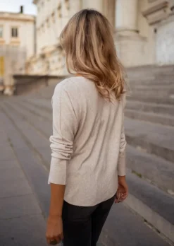 Hot Pull Bouma - Beige - Made In Italy - Taille UniqueEasy Clothes Femme Pulls & Gilets