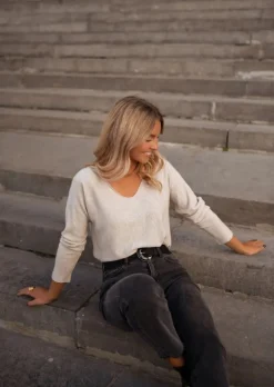 Hot Pull Bouma - Beige - Made In Italy - Taille UniqueEasy Clothes Femme Pulls & Gilets