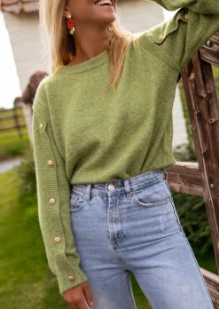 Flash Sale Pull Carla - Couleur Olive - Loose - Taille UniqueEasy Clothes Femme Pulls & Gilets