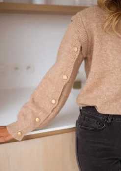 Online Pull Carla Beige - Taille Unique - LooseEasy Clothes Femme Pulls & Gilets