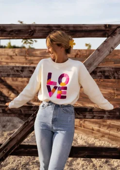 New Pull Écru Kelly - Très Doux - Écritures LoveEasy Clothes Femme Pulls & Gilets