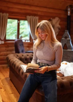 Online Pull Fin Beige - Dina - Doux - MotifsEasy Clothes Femme Pulls & Gilets