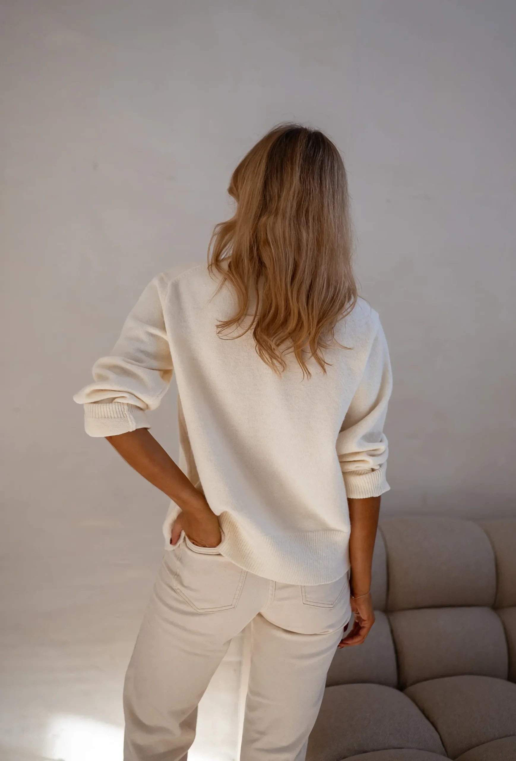 Sale Pull Helder - Écru - Col RondEasy Clothes Femme Pulls & Gilets