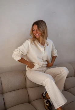 Sale Pull Helder - Écru - Col RondEasy Clothes Femme Pulls & Gilets