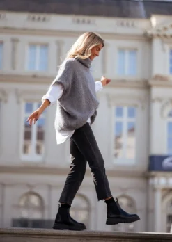 Hot Pull Herman Gris - Taille Unique - Col RouléEasy Clothes Femme Pulls & Gilets