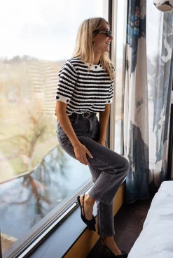 Clearance Pull Ilea - À manches courtes lignéesEasy Clothes Femme Pulls & Gilets